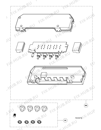 Взрыв-схема вытяжки Zanker ZKC92640XA - Схема узла Command panel 037